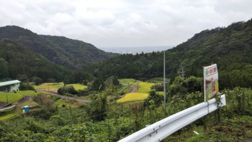 棚田中間点の彼岸花展望所